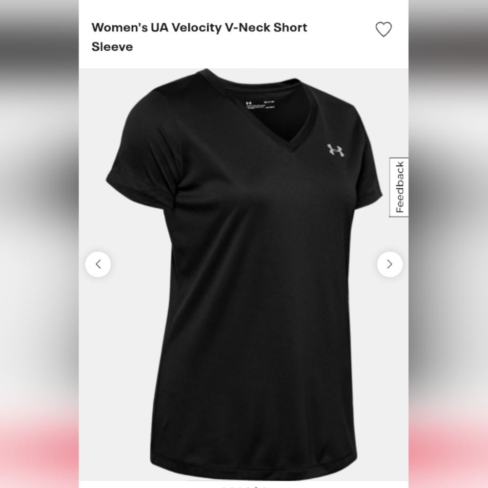 Under Armour Women's Velocity V-Neck T-Shirt Large